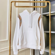 BURBERRY White and beige zip up Hoodie