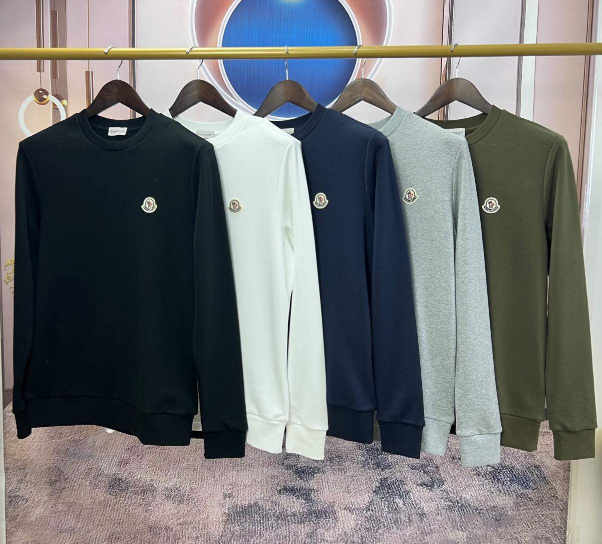 Moncler logo patch sweatshirt