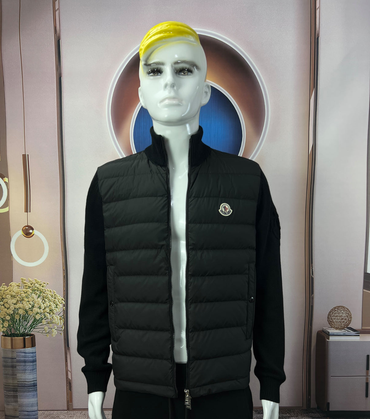 Moncler logo patch wool cardigan