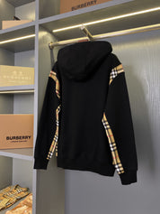 BURBERRY black and beige zip up Hoodie