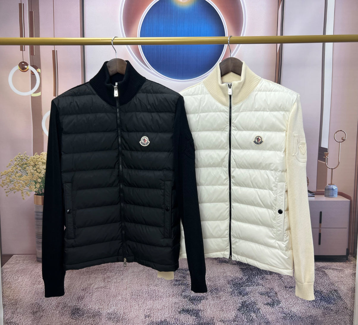 Moncler logo patch wool cardigan