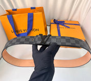Lv belt black buckle
