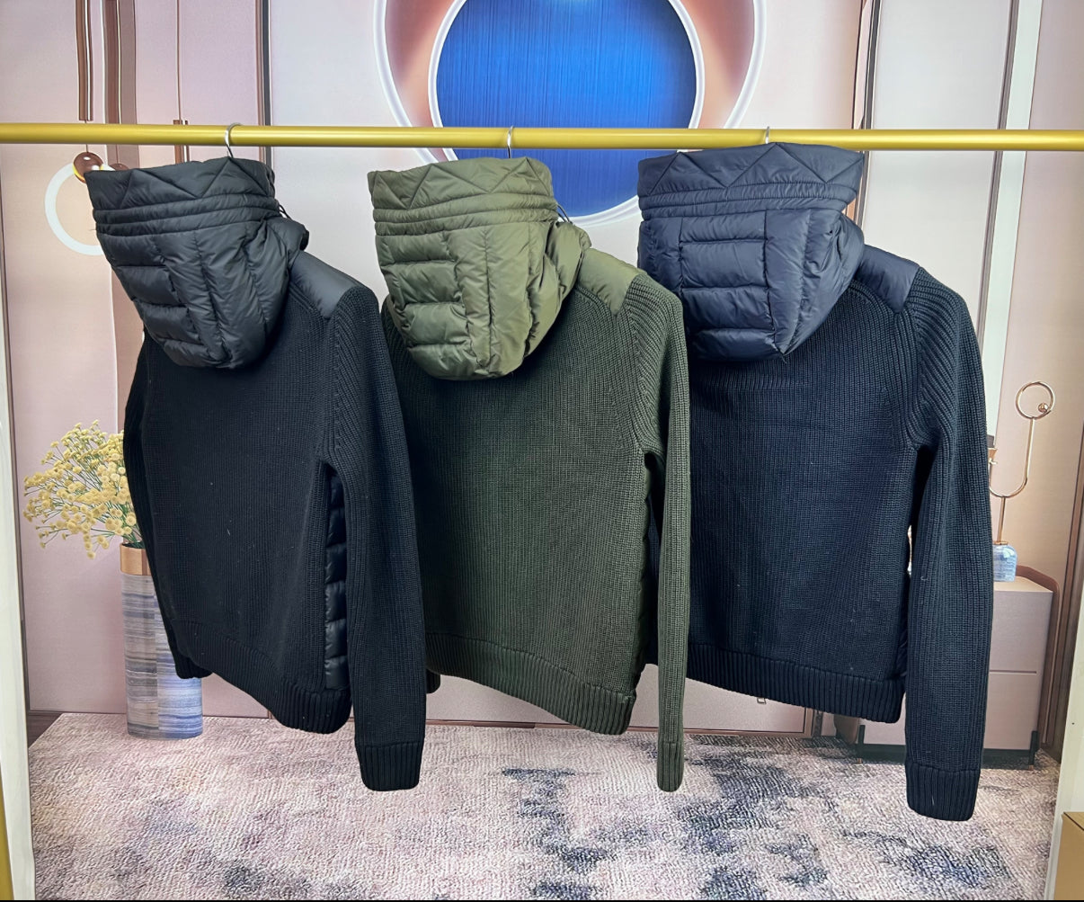 Moncler hooded wool cardigan