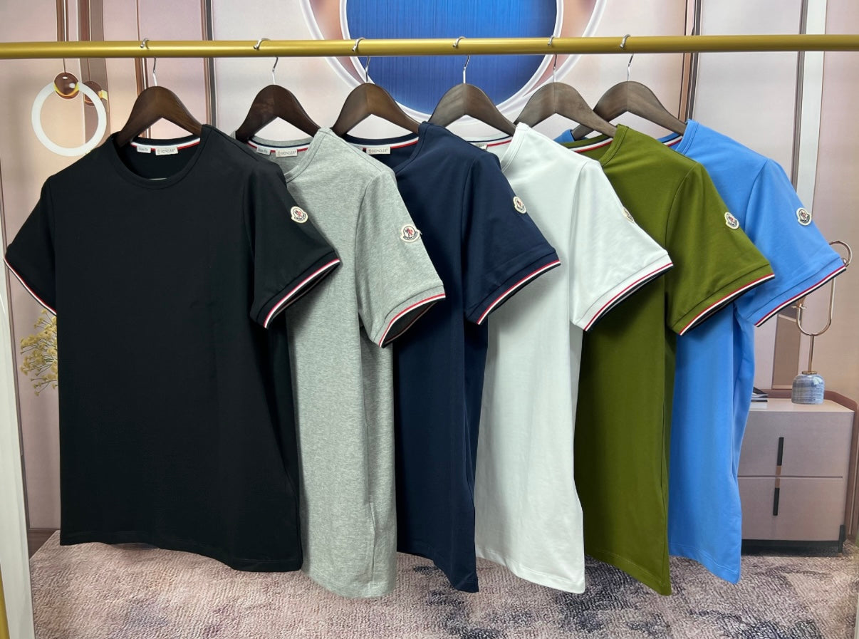 Moncler 3 color sleeve edge shirt