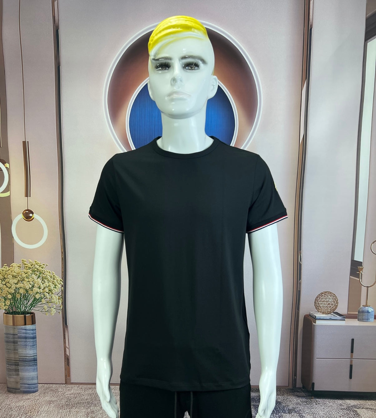 Moncler 3 color sleeve edge shirt